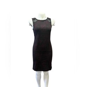 Banana Republic NWT Black & Purple Sleeveless Mini Stretch Dress Size 6